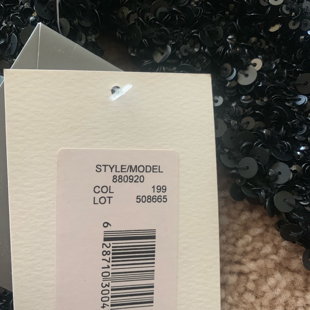 NWT Theia black sequin mermaid gown - Picture 5 of 8